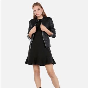 Express - Vegan Leather Peplum Jacket